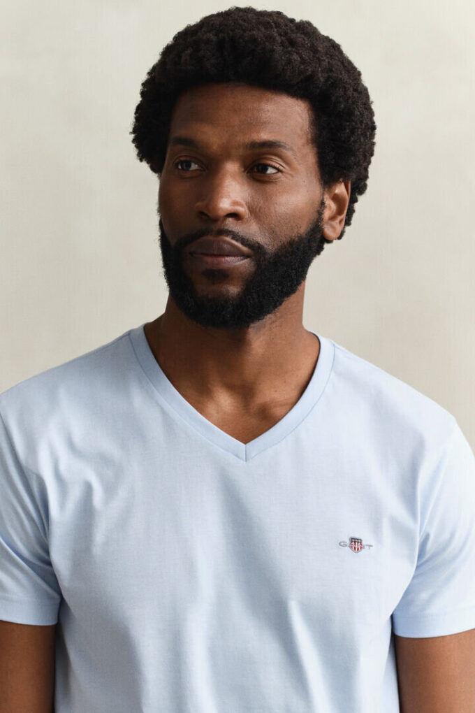 Slim Fit Shield V-Neck T-Shirt Slim Fit Shield V-Neck T-Shirt
