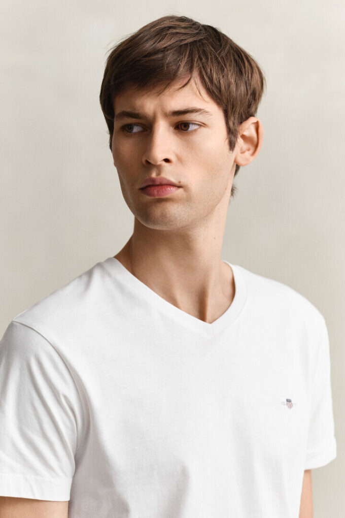 Slim Fit Shield V-Neck T-Shirt Slim Fit Shield V-Neck T-Shirt