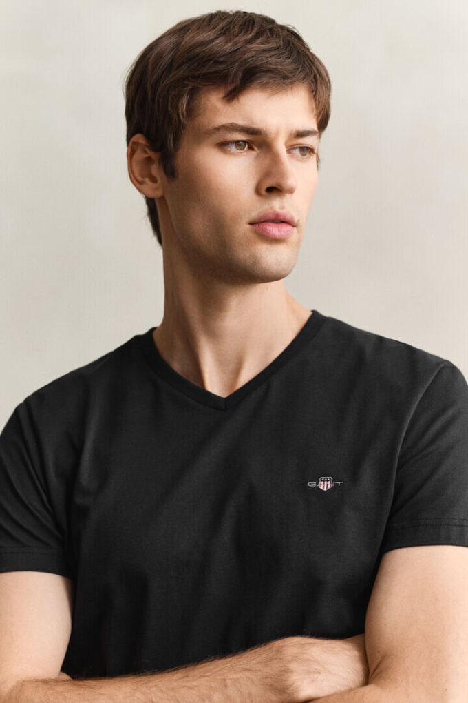 Slim Fit Shield V-Neck T-Shirt Slim Fit Shield V-Neck T-Shirt