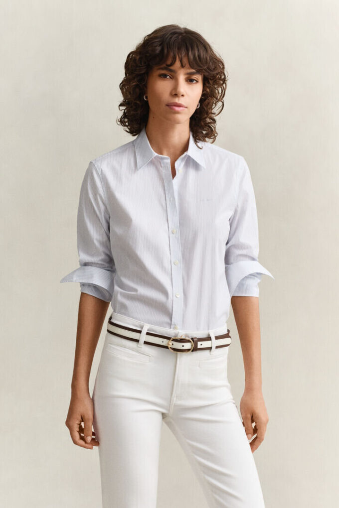 Slim Fit Striped Poplin Shirt Slim Fit Striped Poplin Shirt