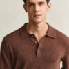 Slub Cotton Blend Polo Sweater Slub Cotton Blend Polo Sweater