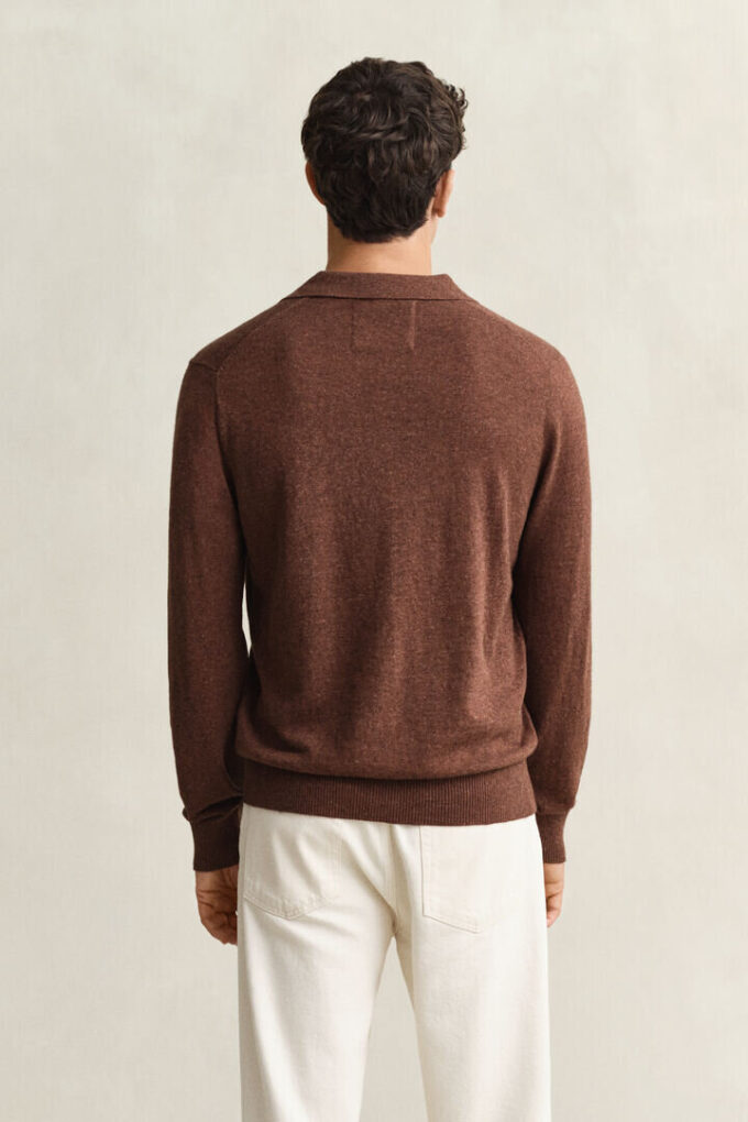 Slub Cotton Blend Polo Sweater Slub Cotton Blend Polo Sweater