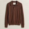 Slub Cotton Blend Polo Sweater Slub Cotton Blend Polo Sweater