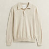 Slub Cotton Blend Polo Sweater Slub Cotton Blend Polo Sweater