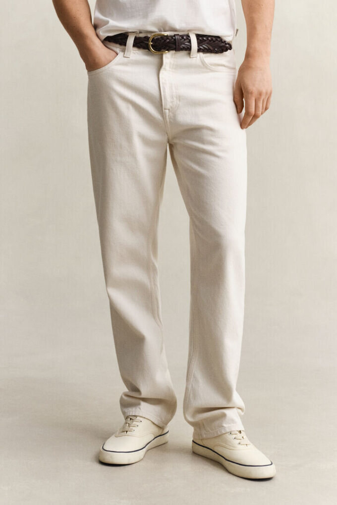 Straight Fit Ecru Jeans Straight Fit Ecru Jeans