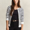 Striped Cable Knit Cardigan Striped Cable Knit Cardigan