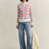 Striped Cable Knit Cardigan Striped Cable Knit Cardigan