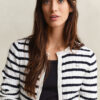 Striped Cable Knit Cardigan Striped Cable Knit Cardigan