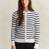 Striped Cable Knit Cardigan Striped Cable Knit Cardigan