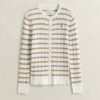 Striped Cable Knit Cardigan Striped Cable Knit Cardigan