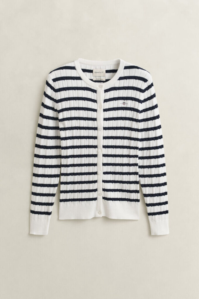 Striped Cable Knit Cardigan Striped Cable Knit Cardigan