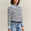 Striped Cable Knit Crew Neck Sweater Striped Cable Knit Crew Neck Sweater