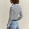 Striped Cable Knit Crew Neck Sweater Striped Cable Knit Crew Neck Sweater