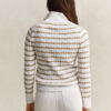 Striped Cable Knit Half-Zip Sweater Striped Cable Knit Half-Zip Sweater