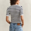 Striped Cable Knit Short Sleeve Sweater Striped Cable Knit Short Sleeve Sweater