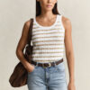 Striped Cable Knit Tank Top Striped Cable Knit Tank Top