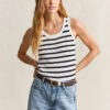 Striped Cable Knit Tank Top Striped Cable Knit Tank Top