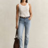 Striped Cable Knit Tank Top Striped Cable Knit Tank Top