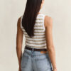 Striped Cable Knit Tank Top Striped Cable Knit Tank Top