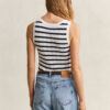 Striped Cable Knit Tank Top Striped Cable Knit Tank Top
