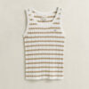 Striped Cable Knit Tank Top Striped Cable Knit Tank Top