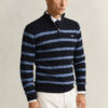 Striped Cotton Cable Knit Half-Zip Sweater Striped Cotton Cable Knit Half-Zip Sweater