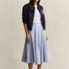 Striped Cotton Midi Skirt Striped Cotton Midi Skirt