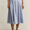 Striped Cotton Midi Skirt Striped Cotton Midi Skirt