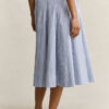 Striped Cotton Midi Skirt Striped Cotton Midi Skirt