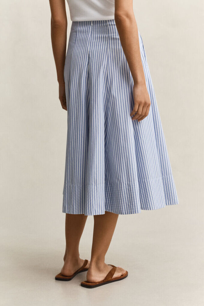 Striped Cotton Midi Skirt Striped Cotton Midi Skirt