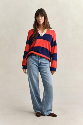 Striped Cotton Rugger