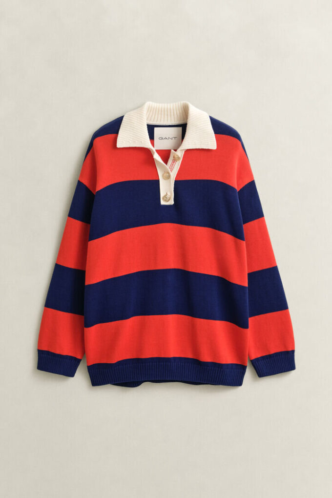 Striped Cotton Rugger Striped Cotton Rugger