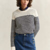 Striped Crew Neck Sweater Striped Crew Neck Sweater