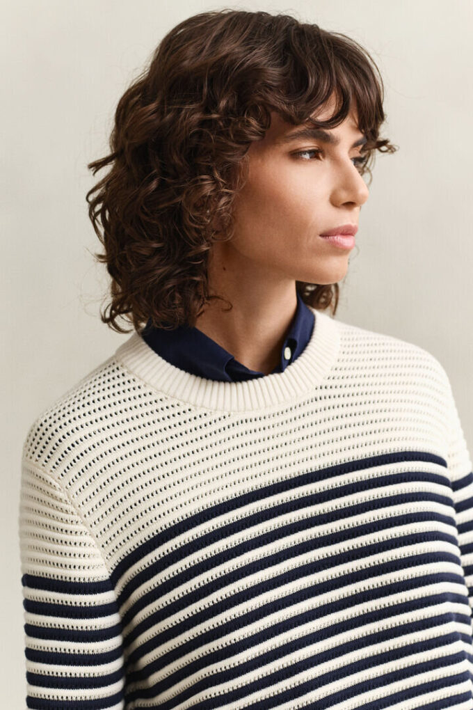 Striped Crew Neck Sweater Striped Crew Neck Sweater