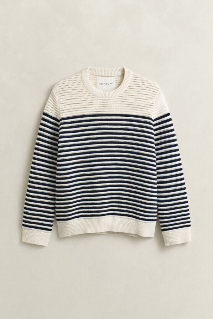 Striped Crew Neck Sweater Striped Crew Neck Sweater