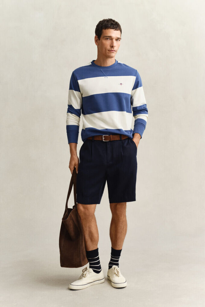 Striped Crew Neck Sweatshirt Striped Crew Neck Sweatshirt