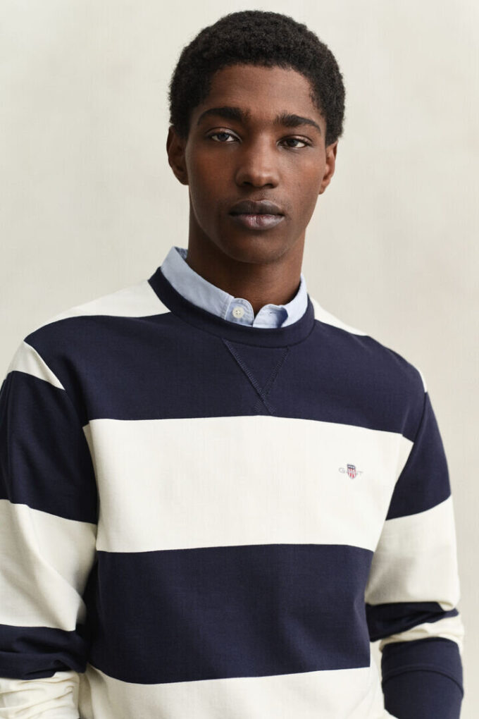 Striped Crew Neck Sweatshirt Striped Crew Neck Sweatshirt