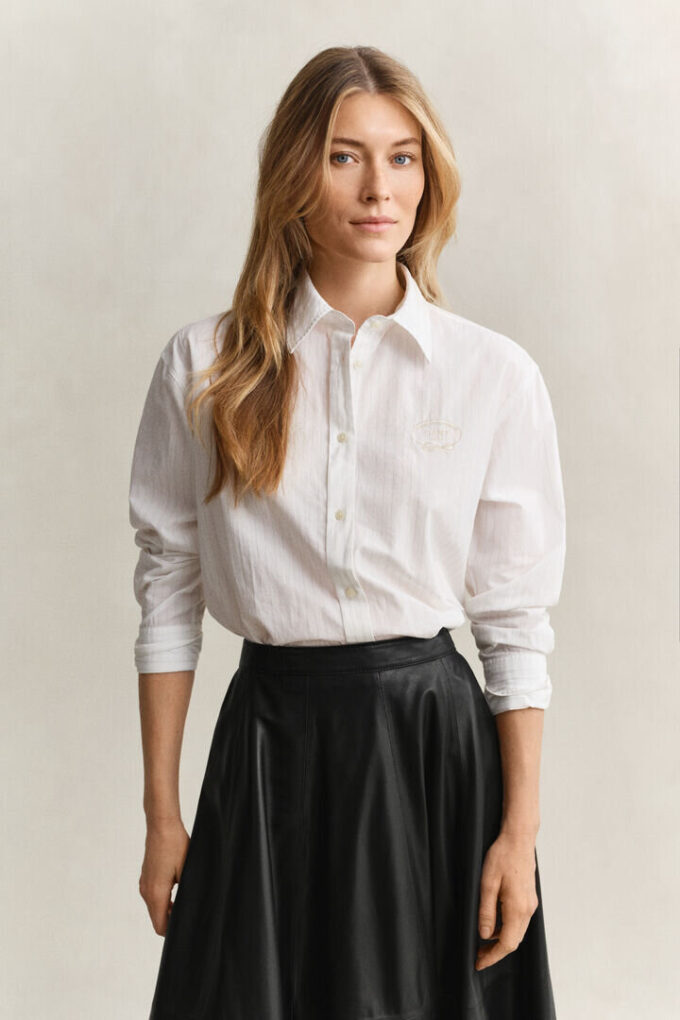 Striped Embroidered Shirt Striped Embroidered Shirt