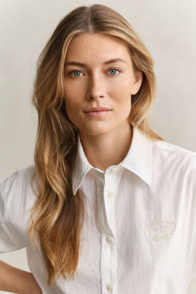 Striped Embroidered Shirt Striped Embroidered Shirt