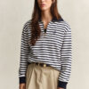 Striped Half-Zip Sweatshirt Striped Half-Zip Sweatshirt