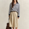 Striped Half-Zip Sweatshirt Striped Half-Zip Sweatshirt