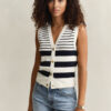 Striped Knit Vest Striped Knit Vest