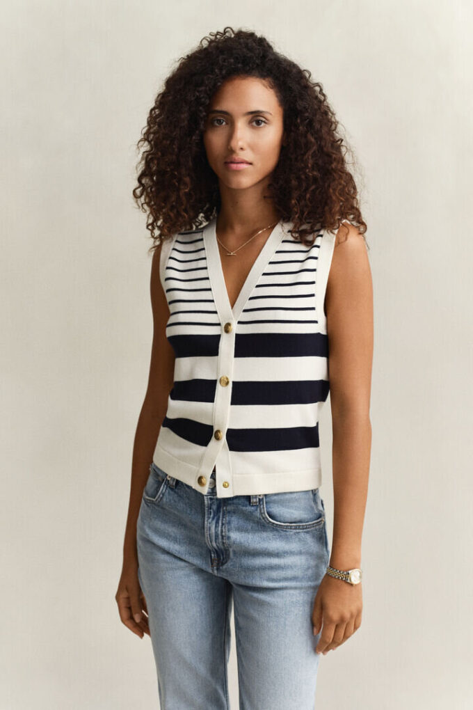 Striped Knit Vest Striped Knit Vest
