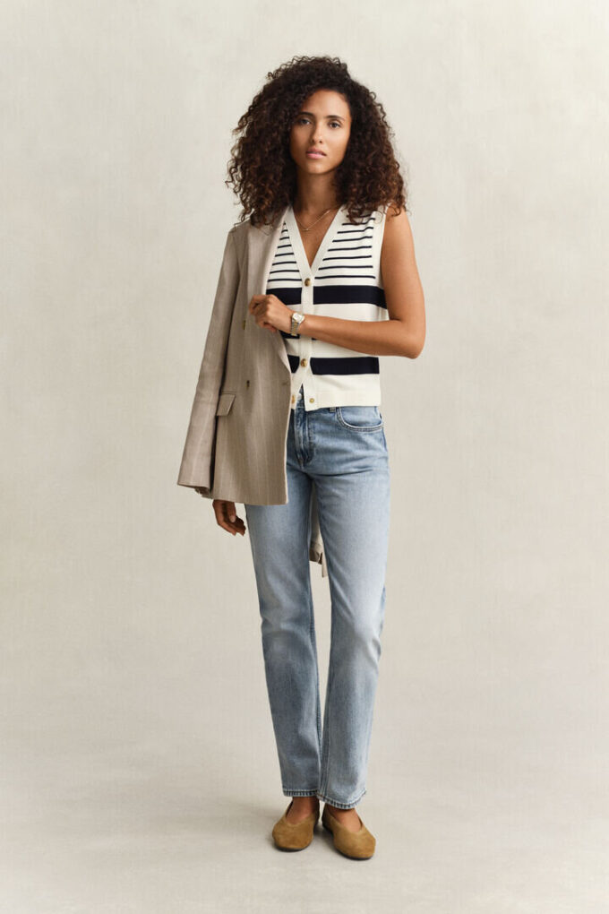 Striped Knit Vest Striped Knit Vest