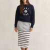 Striped Knitted Pencil Skirt Striped Knitted Pencil Skirt