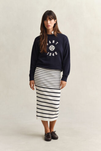 Striped Knitted Pencil Skirt Striped Knitted Pencil Skirt