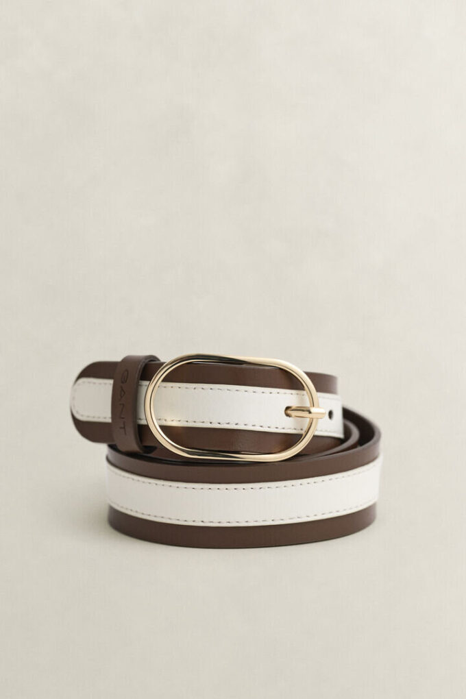 Striped Leather Belt Striped Leather Belt
