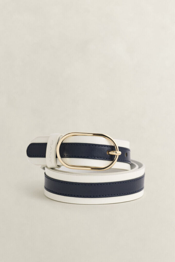 Striped Leather Belt Striped Leather Belt