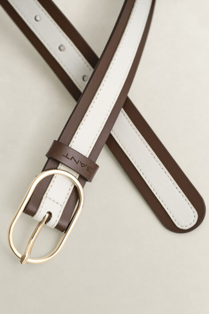 Striped Leather Belt Striped Leather Belt