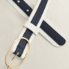 Striped Leather Belt Striped Leather Belt
